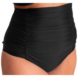 Shapermint Empetua High-Waisted Control Bikini Bottom Black Sz XXL  81068